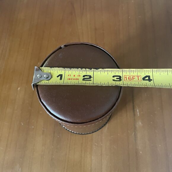 5 Dice Cups Felt-Lined Faux Leather Quiet Dice Shaker -- 5 cups & 25 Dices Bunco - Picture 7 of 7